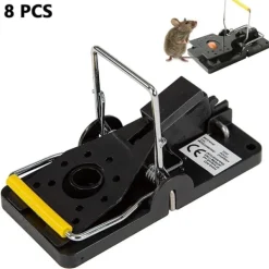 Hot 8 stycken musfällor för inomhus- och utomhusområden - Enkla möbler och återanvändbara musfångare med fjäder, ta bort oönskade skadedjur från huset