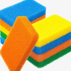 Best OCEAN 10 stycken Silikon Disksvampar Silikon Skrubbsvamp Återanvändbar Köks Skrubb Rengöringssvamp Mjuk Disksvamp för Diskar Frukt Grönsaker