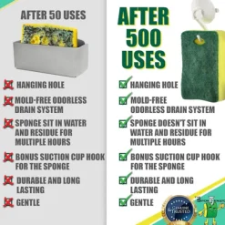 Online J-star 12 stycken Skrubbstädmaterial - Köksdisksvamp med krokhållare