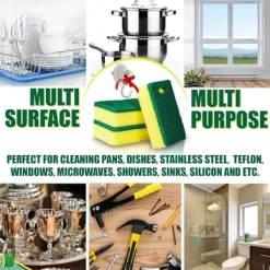 Online J-star 12 stycken Skrubbstädmaterial - Köksdisksvamp med krokhållare