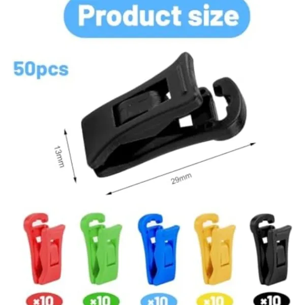 Best 50 Stycken Sock KlämmorSock Klämmor för Tvättmaskin och Torktumlare Sock Klämmor med Hängande KrokarMultifunktionell Sock Klämma Kläder