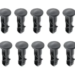 Best DAO 10 Stycken Soptunne Lock Gångjärnstappar 65mm X 18mm Plast Utomhus Soptunne Lock Tappfästen -gt [db]