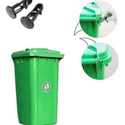 Best DAO 10 Stycken Soptunne Lock Gångjärnstappar 65mm X 18mm Plast Utomhus Soptunne Lock Tappfästen -gt [db]