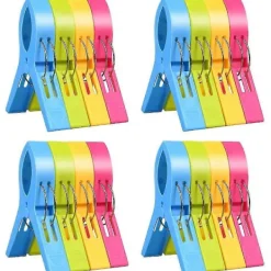 16 Stycken Stora Klädnypor, Handduksklämmor, Strandhandduksklämmor, Stor Klämma, Strandhandduksklämmor, Handdukar, Handduksklämmor, Vindtäta Klämmor På Strand Och Solstol | Fyndiq