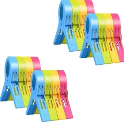 16 Stycken Stora Klädnypor, Handduksklämmor, Strandhandduksklämmor, Stor Klämma, Strandhandduksklämmor, Handdukar, Handduksklämmor, Vindtäta Klämmor På Strand Och Solstol | Fyndiq