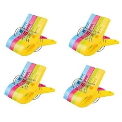 16 Stycken Stora Klädnypor, Handduksklämmor, Strandhandduksklämmor, Stor Klämma, Strandhandduksklämmor, Handdukar, Handduksklämmor, Vindtäta Klämmor På Strand Och Solstol | Fyndiq