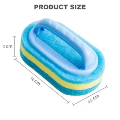 Online 2 Stycken Svamp Rengöringsborste med Handtag, Svamp för Kök eller Badrum, Dekontamineringssvampborste för Diskho, Kakelväggar, Diskbänkar och Badkar | Fyndiq