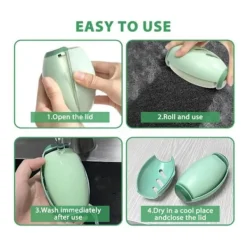 Sale Generic 2 stycken återanvändbara tvättbara luddrullar, anti-hårklädesborste, mini bärbar luddrulle, luddrulle