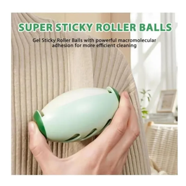 Sale Generic 2 stycken återanvändbara tvättbara luddrullar, anti-hårklädesborste, mini bärbar luddrulle, luddrulle