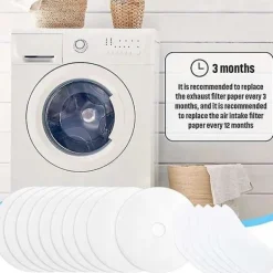 Hot 30 stycken torktumlare avgasfilter, universell bärbar torktumlare luddfilter ersättning för Panda// White