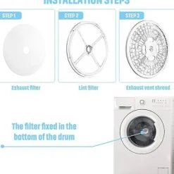 DMstore 30 stycken torktumlarens avgasfilter, universellt bärbart torktumlarens luddfilterbyte för Panda// White
