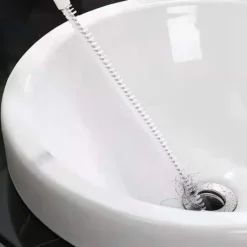 Hot 2 stycken tvättborste för rengöring av avlopp Flexibel avloppsborste för hår catcher för igensättning av tvättställ (2 stycken)