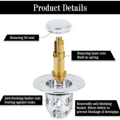 Discount 2 Stycken Universal Handfatspropp (Silver), Pop Up Diskho Propp Anti, ZQKLA