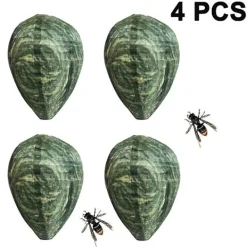 4 stycken vattentät getingbo lockbete Hängande bålgeting avskräckning Falska tyg getingbo Giftfritt bi lockbete avskräckande för hem och trädgård utomhus Dark green | Fyndiq