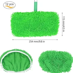 Best 12 Stycken Våtrengöringsdukar för Swiffer, Återanvändbara Gröna Korall Sammet Våtservetter, Mikrofiber Våt- och Torr-mopp, Lämplig för Alla Typer av Golv (1 | Fyndiq