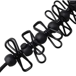 Outlet 1 svart bärbar tvättlina, elastisk tvättlina, justerbar