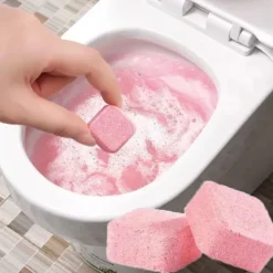 Online 12 tabletter/set Brusande rengöringstabletter för toalett pink