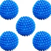 Clearance 5 torkbollar, återanvändbara torkbollar, tumlartorkbollar, igelkottbollar, torkbollar för tumlare och torktumlare, 5 st (blå)