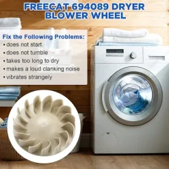 New 694089 Torktumlare fläkt hjul, ersättning torktumlare fläkt montering kompatibel med de flesta torktumlare-ersätter PS11743785 279500