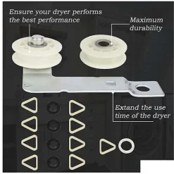 Clearance DMstore 4392067 Torktumlare Reparationskit &w10837240 Torktumlare Idler,279640 Idler Rulle Kompatibel Whirlpool,ersätter 4BY As shown