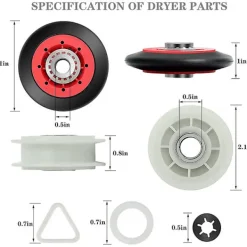Sale unbranded 4392067 Torktumlare Reparationskit För , , , Torktumlare Inkluderar Wpw10314173 Trumrulle