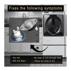 Outlet 279769 Torktumlare Värme Termisk Avstängningssats Kompatibel med 3389946, 3398671, 3977394, 695563, AP30942