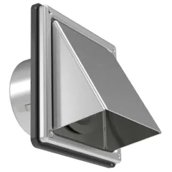 New 4 tums Torktumlare Ventilationslucka Utomhusvägg med Dämpad Återgångsspärr, Extern Utsugsventil Vägg, Rostfri Ventilationslucka - XinHan