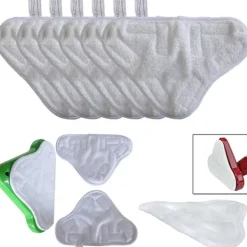 Discount 6 tvättbara mikrofiberångmoppdynor, tvättbara överdragsångmoppdynor, fästs enkelt på ångmopp via, mikrofiberångmoppdukar