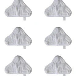 New 6 tvättbara mikrofiber-velcro-dukar för ångmopp, tvättbart överdrag