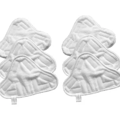 New 6 tvättbara mikrofiber-velcro-dukar för ångmopp, tvättbart överdrag