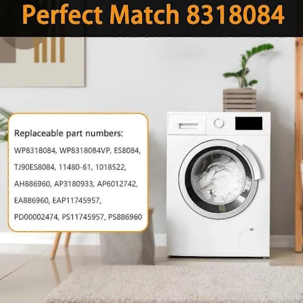 Online 8318084 Tvättmaskin Lockbrytare Ersättningsdel Kompatibel med WhirlPool KenMore-Perfet