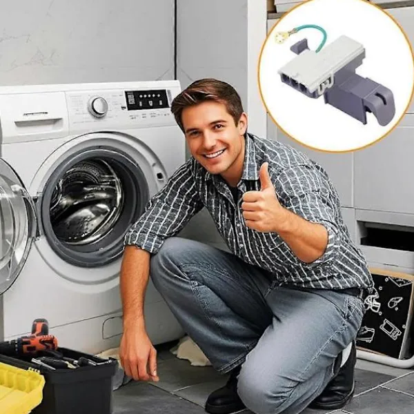 Online 8318084 Tvättmaskin Lockbrytare Ersättningsdel Kompatibel med WhirlPool KenMore-Perfet