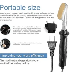 Best 220 V 50W Mini Portabelt Elektriskt Strykjärn Hemresa Läder Kläder Rynkborttagningsverktyg Snabb Uppvärmning
