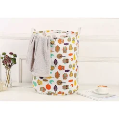 Sale 19,7 Vattentät Vikbar Tvättkorg, Smutsiga Kläder Tvättkorg, Linneförvaringsorganisatör för Leksakssamling (Uggla)