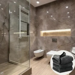 Online 40 x 60 cm Torkduk, XXL Super Duschrum Rengöringsduk, Duschkabinduk för Borttagning av Vatten i Dusch och Badrum, Säg Hejdå till Ränder