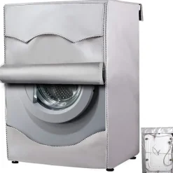 Discount 60 x 53 x 85 cm, Silver Vattentät Tvättmaskin Överdrag - Solskydd - För Frontmatad Torktumlare