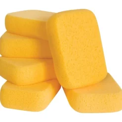 Hot 7,5" x 5,5" x 1,97" Injektions-, rengörings- och tvättsvamp, extra stor, 6-pack, gul