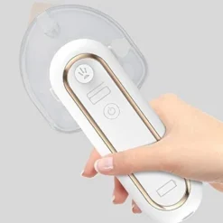 Outlet 1 x mini vit sladdlös resejärn, 360 graders järn, USB