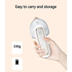 Outlet 1 x mini vit sladdlös resejärn, 360 graders järn, USB