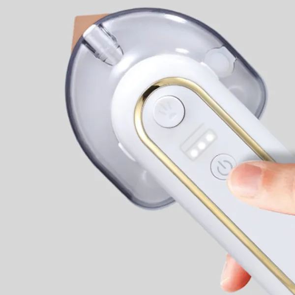 Outlet 1 x mini vit sladdlös resejärn, 360 graders järn, USB