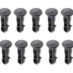 Best 65 X 18mm Förpackning med 10 Svarta Plastgångjärnstappar för Soptunne-lock för 240l Hushålls- och Kommersiella Soptunnor [DB]