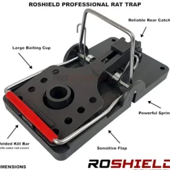 Discount 4 x Råttfälla - Professionell Kvalitet & Tunga Skadedjursbekämpningsfällor för Omedelbar Död - Stora Återanvändbara & Lättinställda Gnagarsolutions