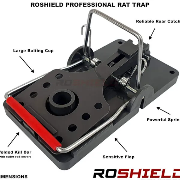 Discount 4 x Råttfälla - Professionell Kvalitet & Tunga Skadedjursbekämpningsfällor för Omedelbar Död - Stora Återanvändbara & Lättinställda Gnagarsolutions