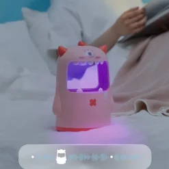 Online ABS Stark Sug Flygfälla Lampa Fotokatalytisk Monsterform Elektrisk Insektsdödare Rosa