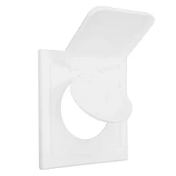 Outlet ABS Utomhus Torktumlare Ventilationsskydd med Dubbla Dörrar för 4-tums Kanal och Ventiler Vit Inkluderar 4 Skruvar