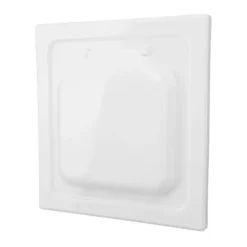 Outlet ABS Utomhus Torktumlare Ventilationsskydd med Dubbla Dörrar för 4-tums Kanal och Ventiler Vit Inkluderar 4 Skruvar