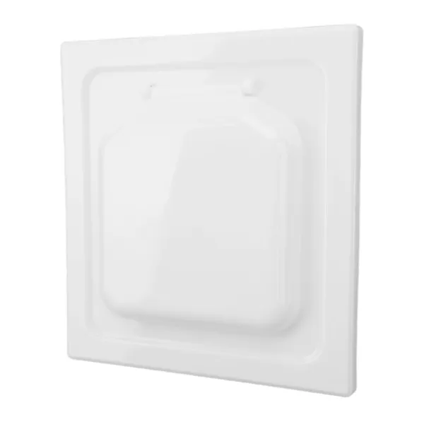 Outlet ABS Utomhus Torktumlare Ventilationsskydd med Dubbla Dörrar för 4-tums Kanal och Ventiler Vit Inkluderar 4 Skruvar