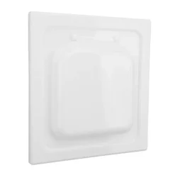 Outlet ABS Utomhus Torktumlare Ventilationsskydd med Dubbla Dörrar för 4-tums Kanal och Ventiler Vit Inkluderar 4 Skruvar