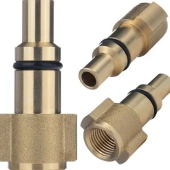 Rosfix Adapter Bayonet för Hogtryckstvätt – Mässing | 1/4" Invändig Gänga | Kompatibel med Lavor Vertigo, Parkside PHD