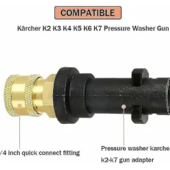 Adapter för högtryckstvättpistol med 1/4'' snabbkoppling honanslutning för Karcher K-serien -a